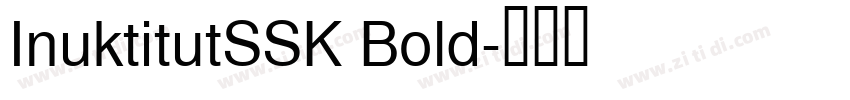 InuktitutSSK Bold字体转换